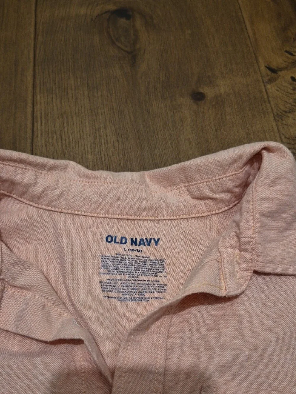 Old Navy Boys Short-Sleeve Button-Down Shirt in Peach